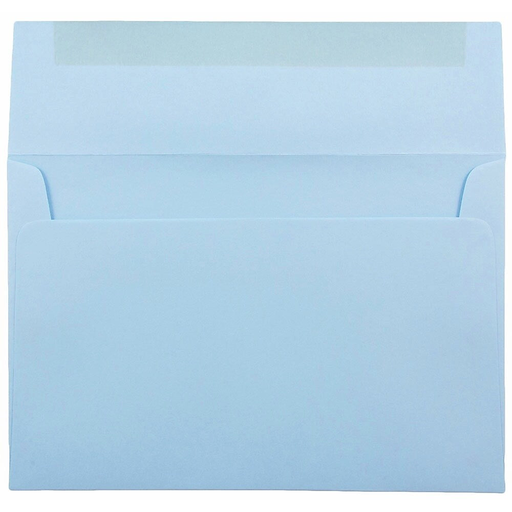 JAM Paper A8 Invitation Envelopes, 5.5 x 8.125, Baby Blue, 25/Pack (155630)