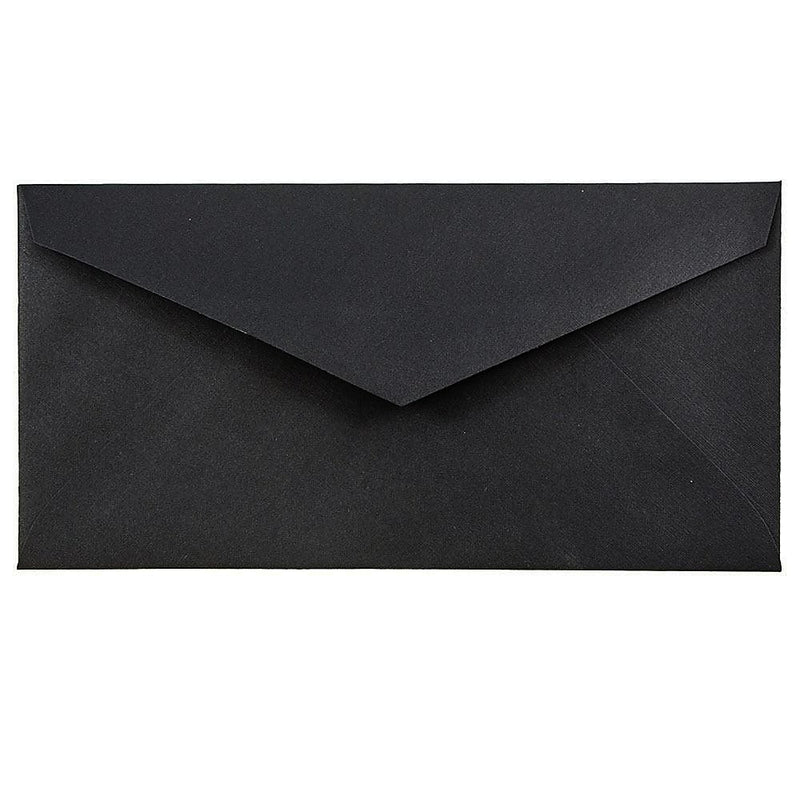 JAM Paper Monarch Envelopes, 3.875 x 7.5, Black Linen, Bulk 1000/Carton (317572B)
