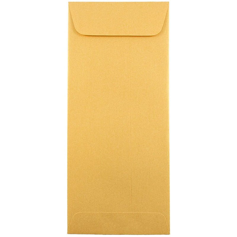 JAM Paper #10 Policy Metallic Business Envelopes, 4 1/8" x 9 1/2", Stardream Gold, 25/Pack (1261602)