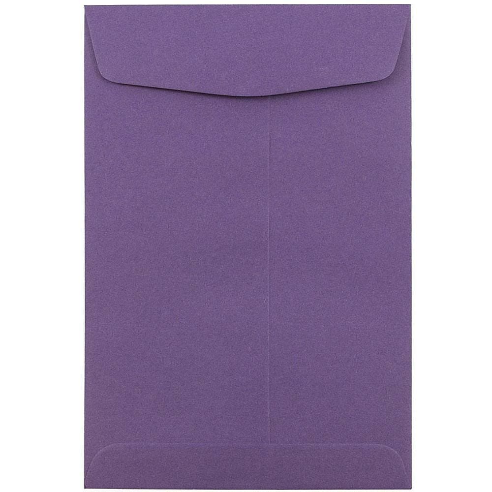 JAM Paper 6" x 9" Open End Catalog Envelopes, Dark Purple, 10/Pack (1287033D)