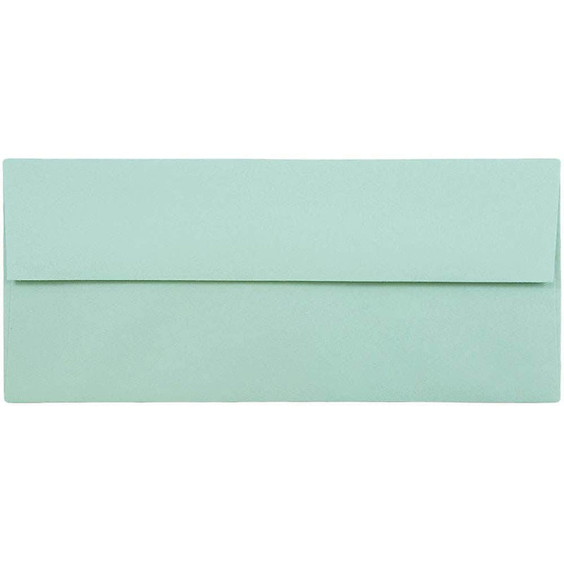 JAM Paper #10 Business Envelope, 4 1/8" x 9 1/2", Aqua Blue, 25/Pack (1523976)