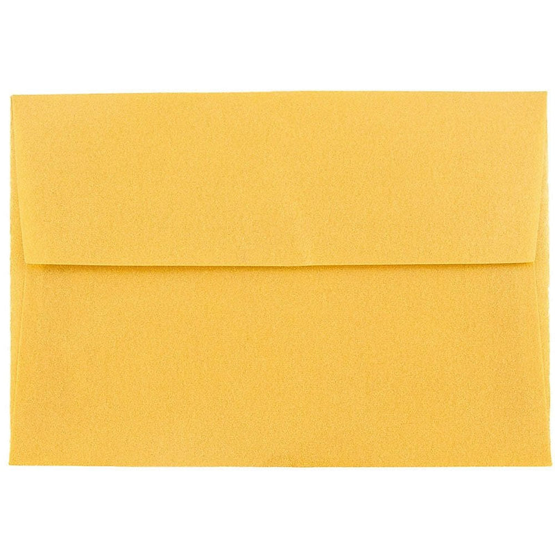JAM Paper 4Bar A1 Translucent Vellum Invitation Envelopes, 3.625 x 5.125, Gold, 25/Pack (1591606)
