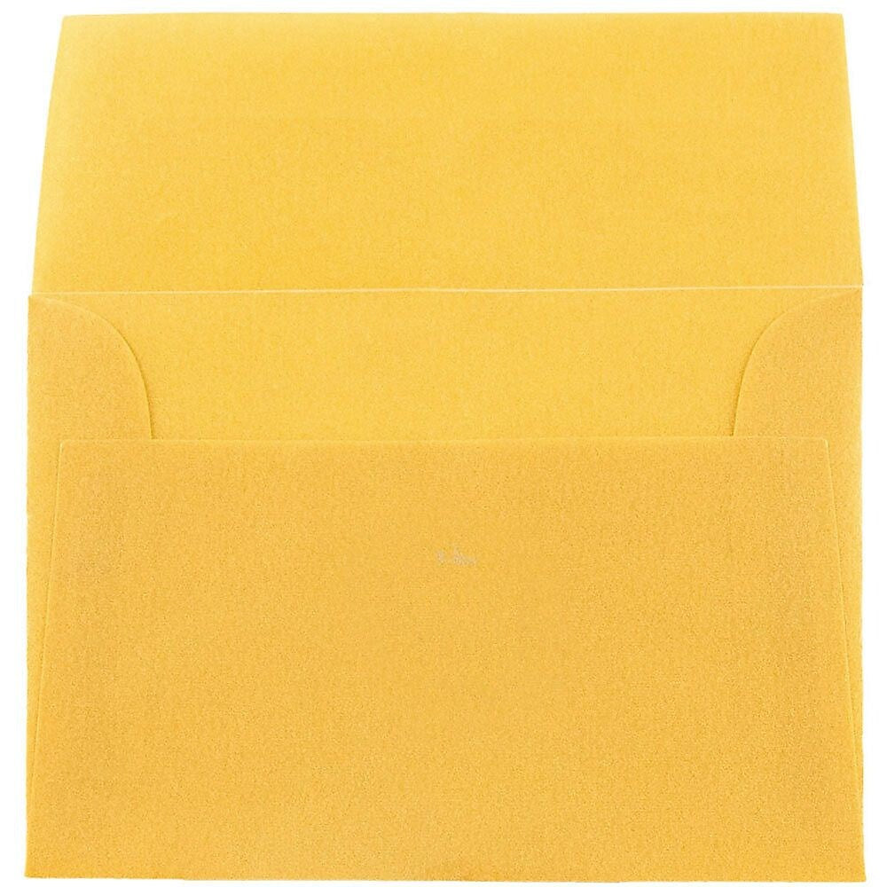 JAM Paper 4Bar A1 Translucent Vellum Invitation Envelopes, 3.625 x 5.125, Gold, 25/Pack (1591606)