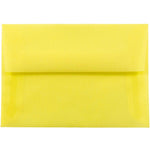 JAM Paper 4Bar A1 Translucent Vellum Invitation Envelopes, 3.625 x 5.125, Primary Yellow, 25/Pack (1591616)