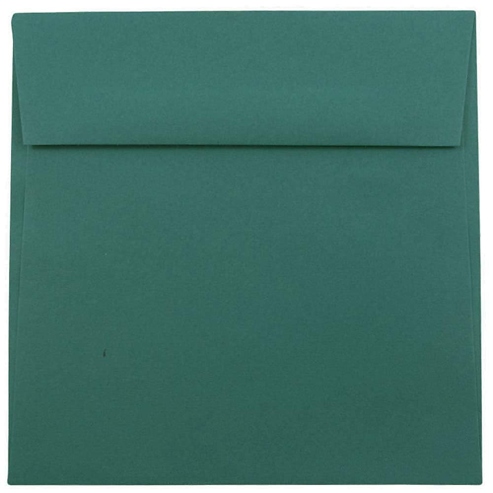 JAM Paper 8.5 x 8.5 Square Invitation Envelopes, Teal, 25/Pack (3157507)
