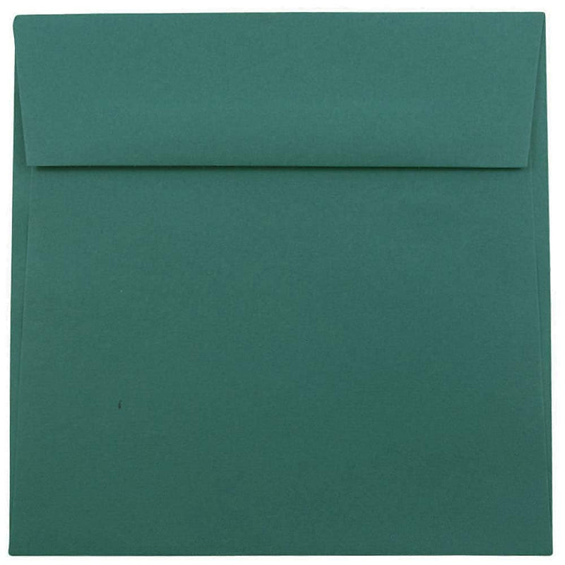 JAM Paper 8.5 x 8.5 Square Invitation Envelopes, Teal, 25/Pack (3157507)