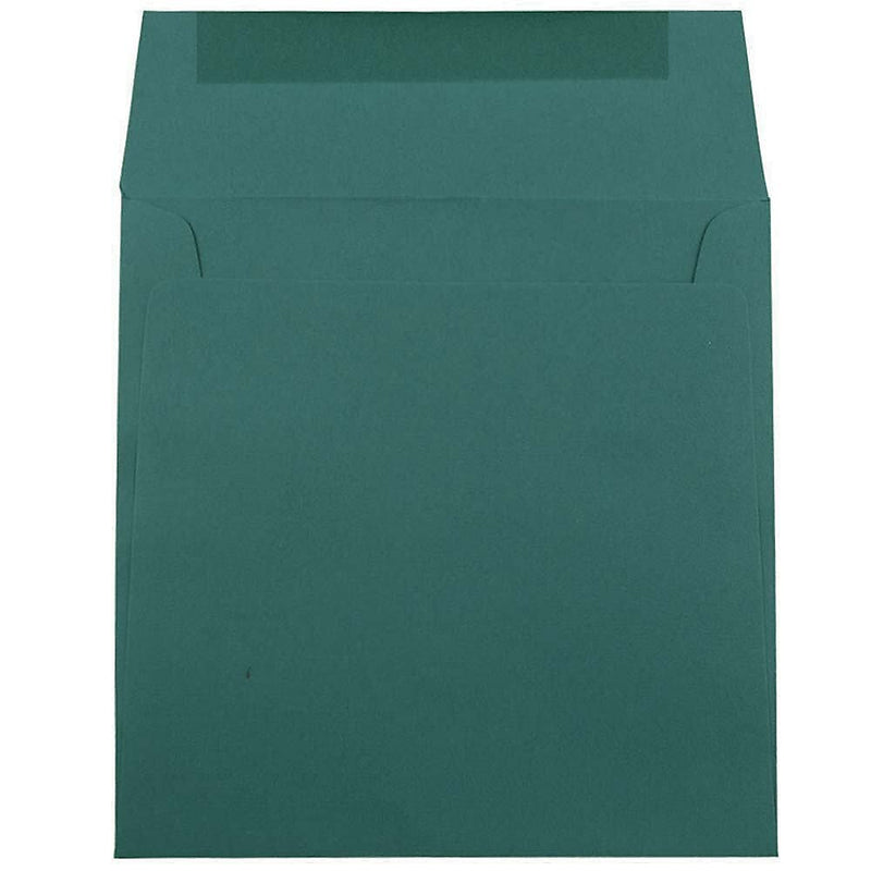 JAM Paper 8.5 x 8.5 Square Invitation Envelopes, Teal, 25/Pack (3157507)
