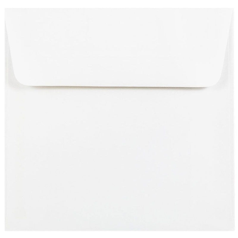 JAM Paper 6 x 6 Square Foil Lined Invitation Envelopes, White with Gold Foil, 25/Pack (3244689)