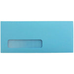 JAM Paper #10 Window Envelope, 4 1/8" x 9 1/2", Blue, 1000/Carton (5156476B)