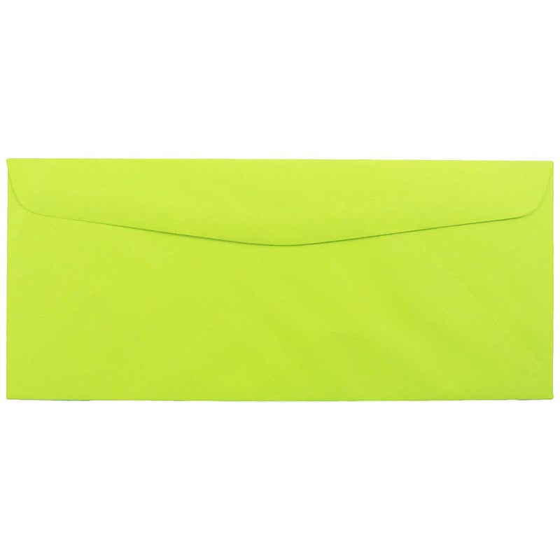 JAM Paper #10 Business Window Envelopes, 4.125 x 9.5, Ultra Lime Green, Bulk 1000/Carton (5156480B)