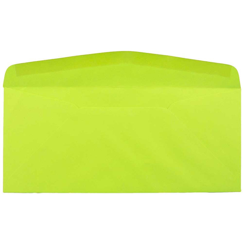 JAM Paper #10 Business Window Envelopes, 4.125 x 9.5, Ultra Lime Green, Bulk 1000/Carton (5156480B)