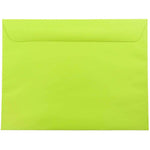 JAM Paper 9 x 12 Booklet Colored Envelopes, Ultra Lime Green, 25/Pack (5156771)