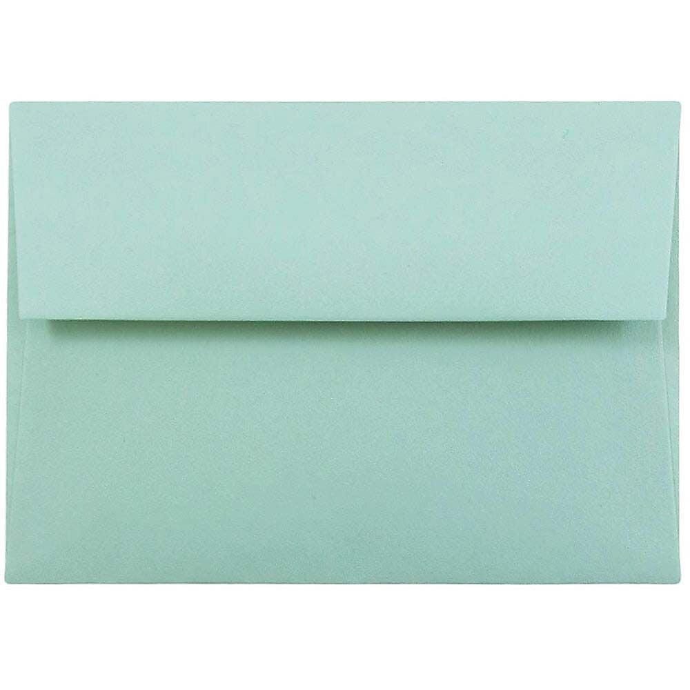 JAM Paper 4Bar A1 Invitation Envelopes, 3.625 x 5.125, Aqua Blue, Bulk 1000/Carton (5157439B)