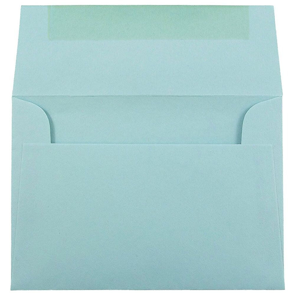 JAM Paper 4Bar A1 Invitation Envelopes, 3.625 x 5.125, Aqua Blue, Bulk 1000/Carton (5157439B)