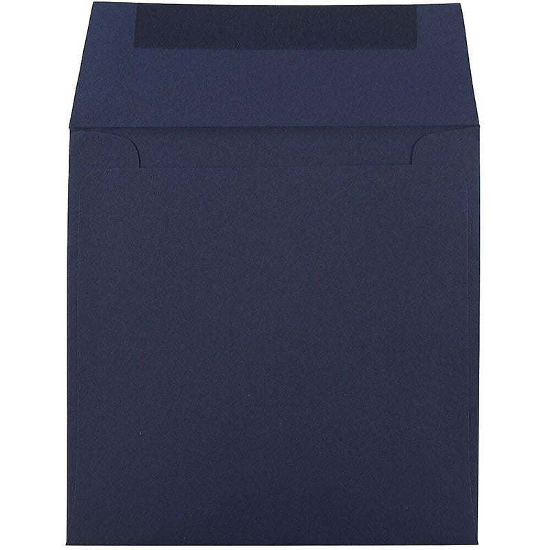 JAM Paper 6 x 6 Square Invitation Envelopes, Navy Blue, 25/Pack (6394884)