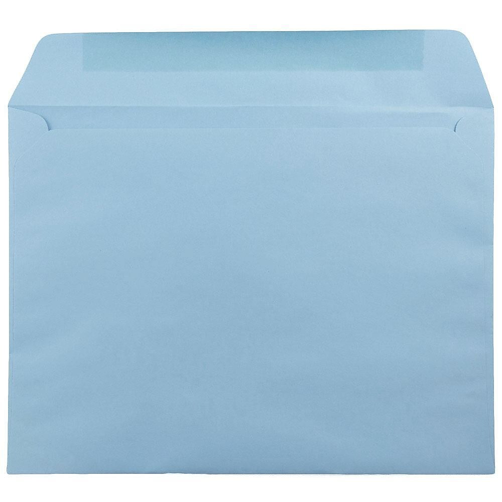 JAM Paper 9 x 12 Booklet Envelopes, Baby Blue, Bulk 1000/Carton (21515987B)