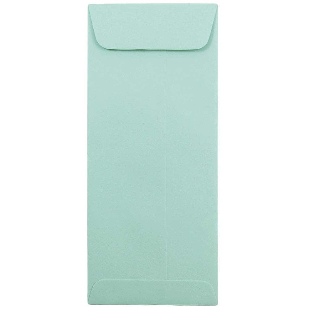 JAM Paper #10 Policy Business Envelopes, 4 1/8" x 9 1/2", Aqua Blue, 25/Pack (21520986)