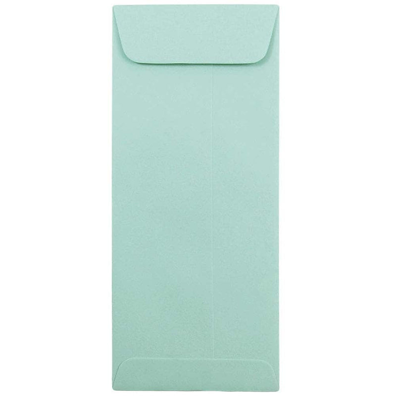 JAM Paper #10 Policy Business Envelopes, 4 1/8" x 9 1/2", Aqua Blue, 25/Pack (21520986)