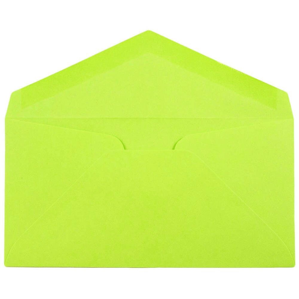 JAM Paper Monarch Envelopes, 3.875 x 7.5, Ultra Lime Green, Bulk 1000/Carton (34097579B)