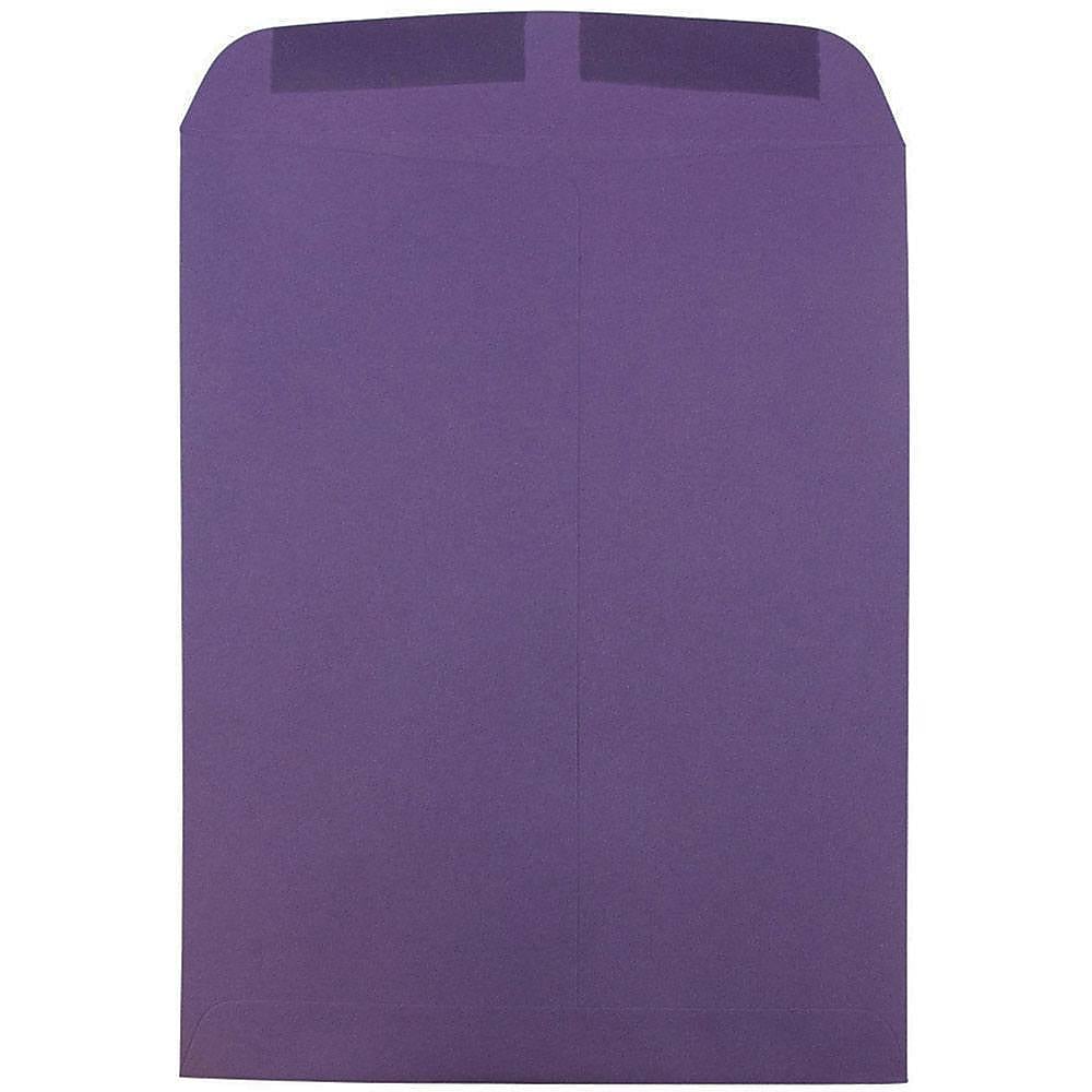 JAM Paper 9" x 12"" Open End Catalog Envelopes, Dark Purple, 10/Pack (51287430D)