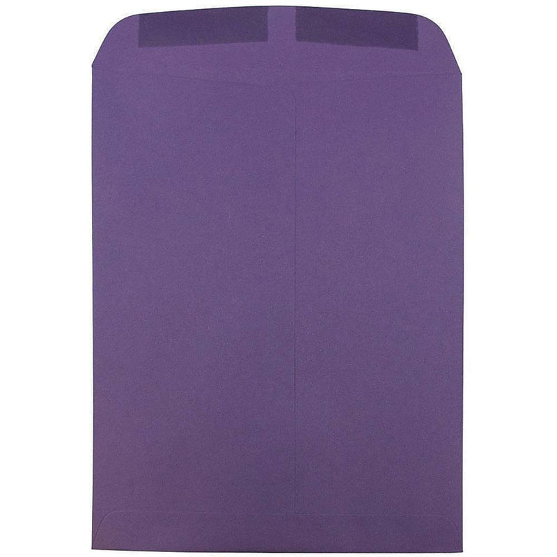 JAM Paper 9" x 12"" Open End Catalog Envelopes, Dark Purple, 10/Pack (51287430D)
