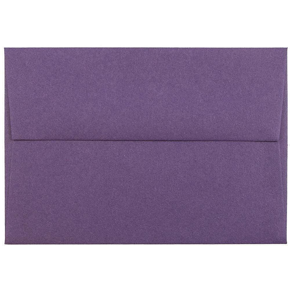 JAM Paper 4Bar A1 Invitation Envelopes, 3.625 x 5.125, Dark Purple, 25/Pack (563912502)