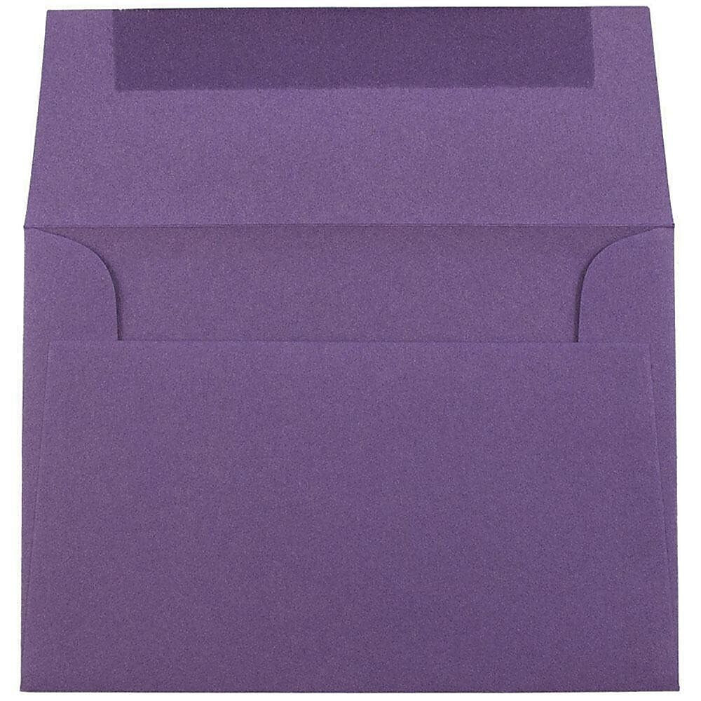 JAM Paper 4Bar A1 Invitation Envelopes, 3.625 x 5.125, Dark Purple, 25/Pack (563912502)