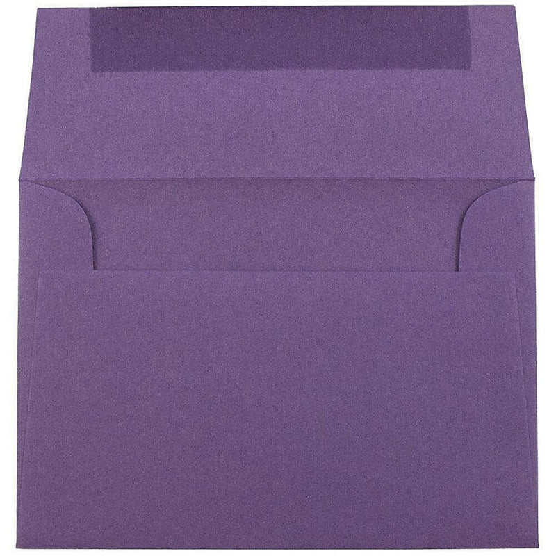 JAM Paper 4Bar A1 Invitation Envelopes, 3.625 x 5.125, Dark Purple, 25/Pack (563912502)