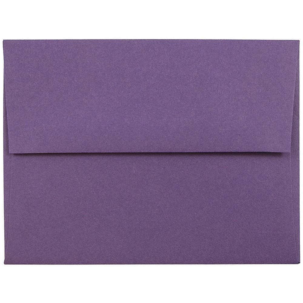JAM Paper A2 Invitation Envelopes, 4.375 x 5.75, Dark Purple, 25/Pack (563912506)