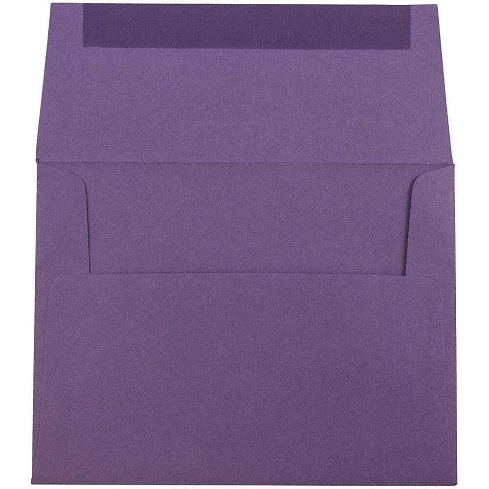 JAM Paper A2 Invitation Envelopes, 4.375 x 5.75, Dark Purple, 25/Pack (563912506)