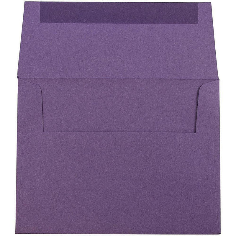 JAM Paper A2 Invitation Envelopes, 4.375 x 5.75, Dark Purple, 25/Pack (563912506)