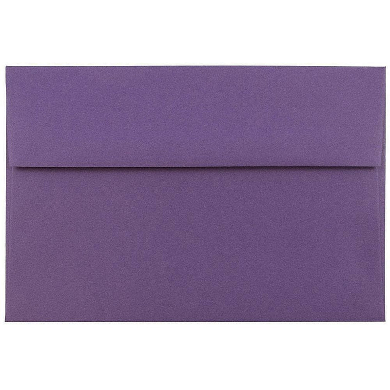 JAM Paper A7 Invitation Envelopes, 5.25 x 7.25, Dark Purple, 25/Pack (563912508)