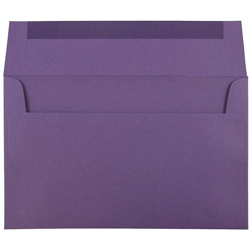 JAM Paper A9 Invitation Envelopes, 5.75 x 8.75, Dark Purple, Bulk 1000/Carton (563912512B)
