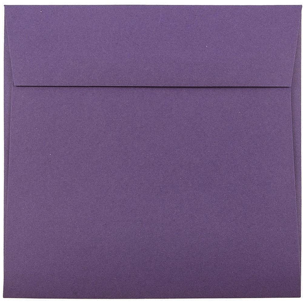 JAM Paper 6 x 6 Square Invitation Envelopes, Dark Purple, Bulk 1000/Carton (563912522B)
