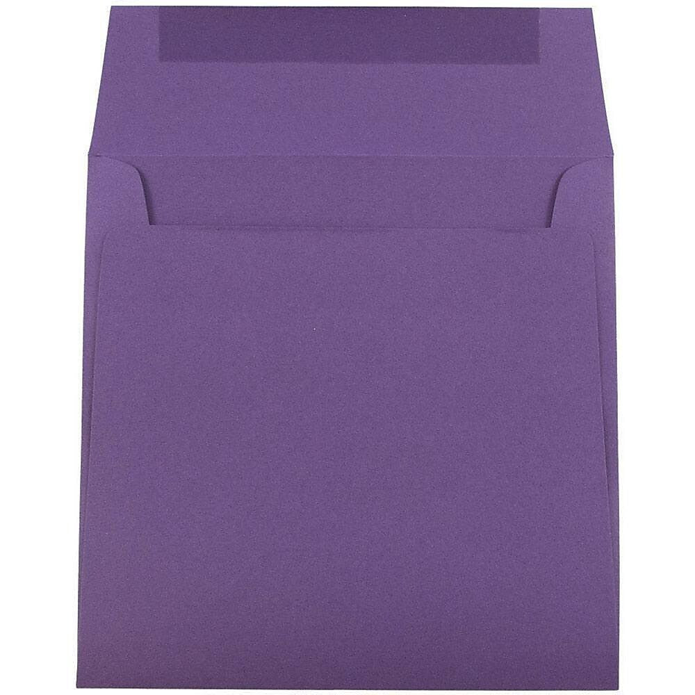 JAM Paper 6 x 6 Square Invitation Envelopes, Dark Purple, 25/Pack (563912522)