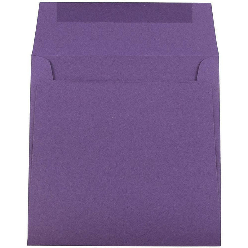 JAM Paper 6 x 6 Square Invitation Envelopes, Dark Purple, 25/Pack (563912522)