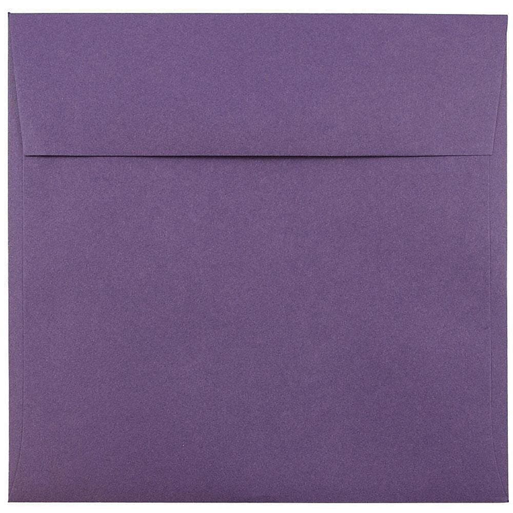 JAM Paper 8.5 x 8.5 Square Invitation Envelopes, Dark Purple, 25/Pack (563912527)