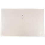 JAM Paper® Plastic Envelopes with Button and String Tie Closure, Large Booklet, 12 x 18, Clear, 12/Pack (457B1CL)