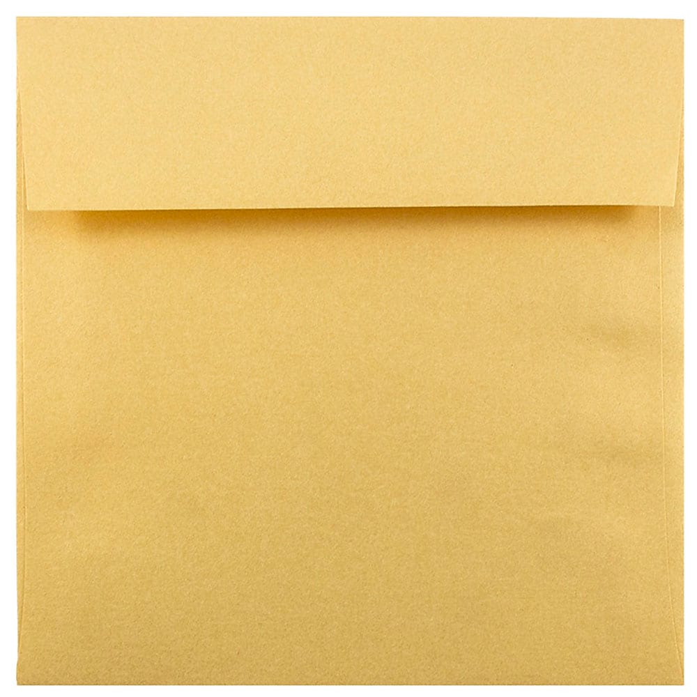 JAM Paper 6.5 x 6.5 Square Metallic Invitation Envelopes, Stardream Gold, 25/Pack (GCST508)