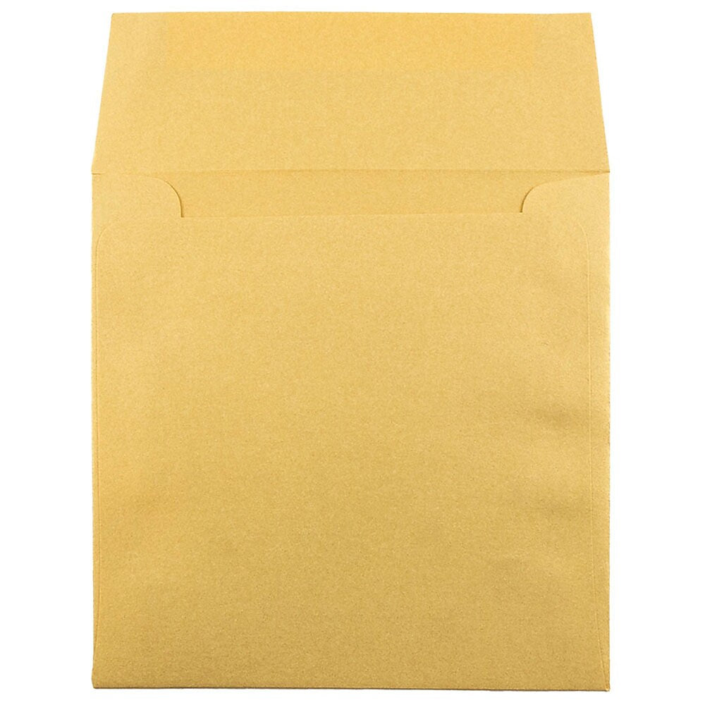 JAM Paper 6.5 x 6.5 Square Metallic Invitation Envelopes, Stardream Gold, 25/Pack (GCST508)
