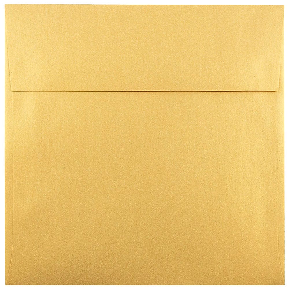 JAM Paper 6 x 6 Square Metallic Invitation Envelopes, Stardream Gold, 25/Pack (GCST510)
