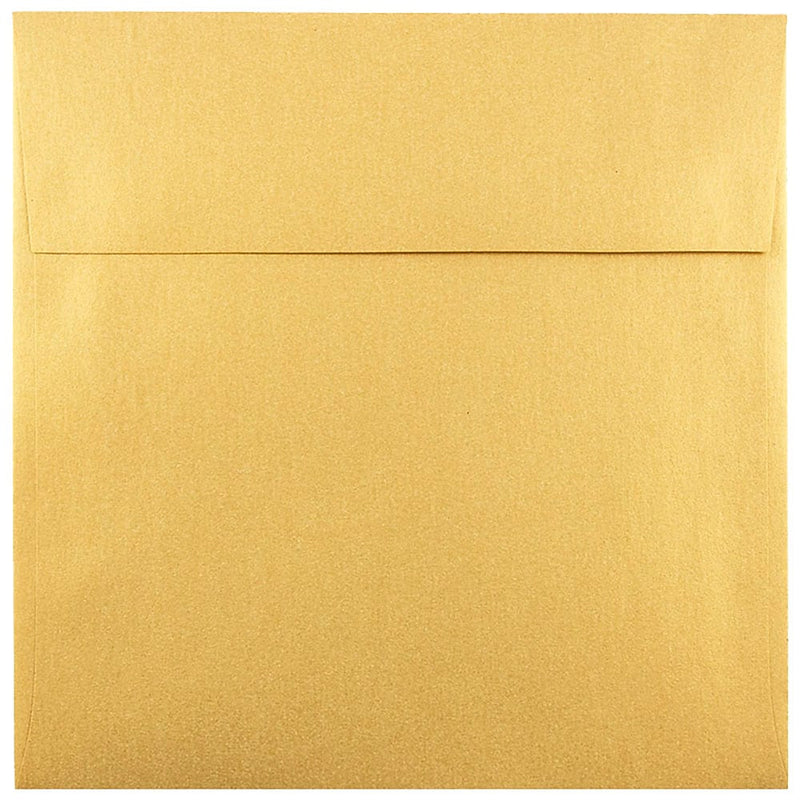 JAM Paper 6 x 6 Square Metallic Invitation Envelopes, Stardream Gold, 25/Pack (GCST510)