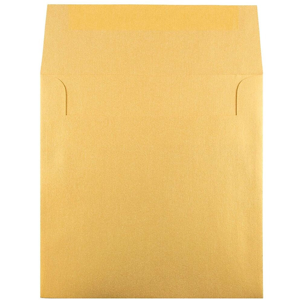 JAM Paper 6 x 6 Square Metallic Invitation Envelopes, Stardream Gold, 25/Pack (GCST510)