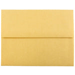 JAM Paper A2 Metallic Invitation Envelopes, 4.375 x 5.75, Stardream Gold, 25/Pack (GCST608)