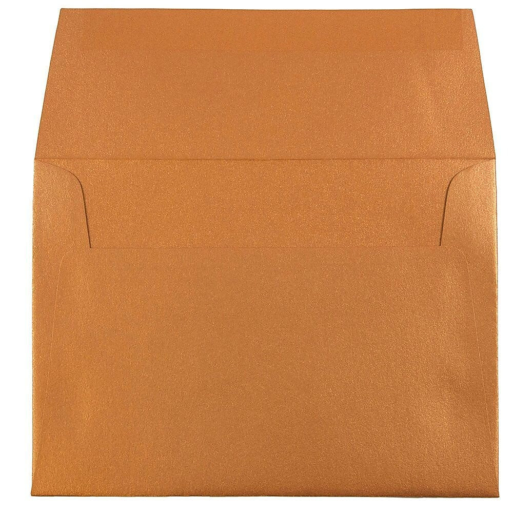JAM Paper A6 Metallic Invitation Envelopes, 4.75 x 6.5, Stardream Copper, 25/Pack (GCST651)