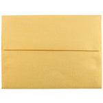 JAM Paper A6 Metallic Invitation Envelopes, 4.75 x 6.5, Stardream Gold, 25/Pack (GCST658)