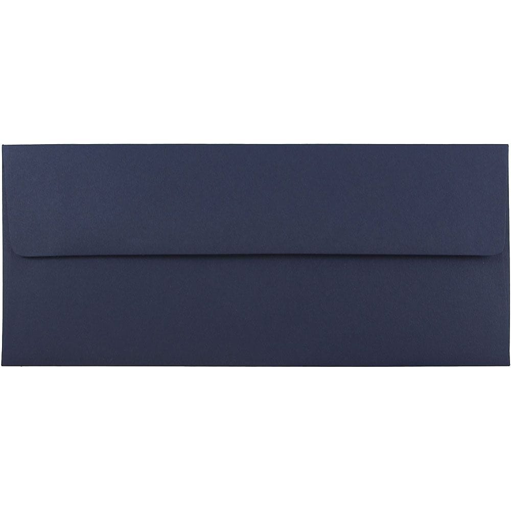 JAM Paper #10 Business Envelopes, 4.125 x 9.5, Navy Blue, Bulk 1000/Carton (LEBA367B)