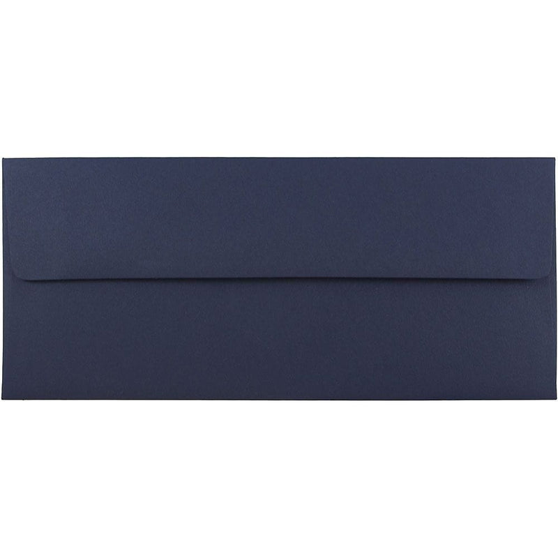 JAM Paper #10 Business Envelopes, 4.125 x 9.5, Navy Blue, Bulk 1000/Carton (LEBA367B)