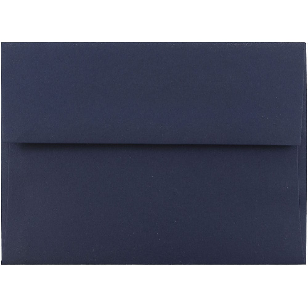 JAM Paper A6 Invitation Envelopes, 4.75 x 6.5, Navy Blue, 25/Pack (LEBA667)