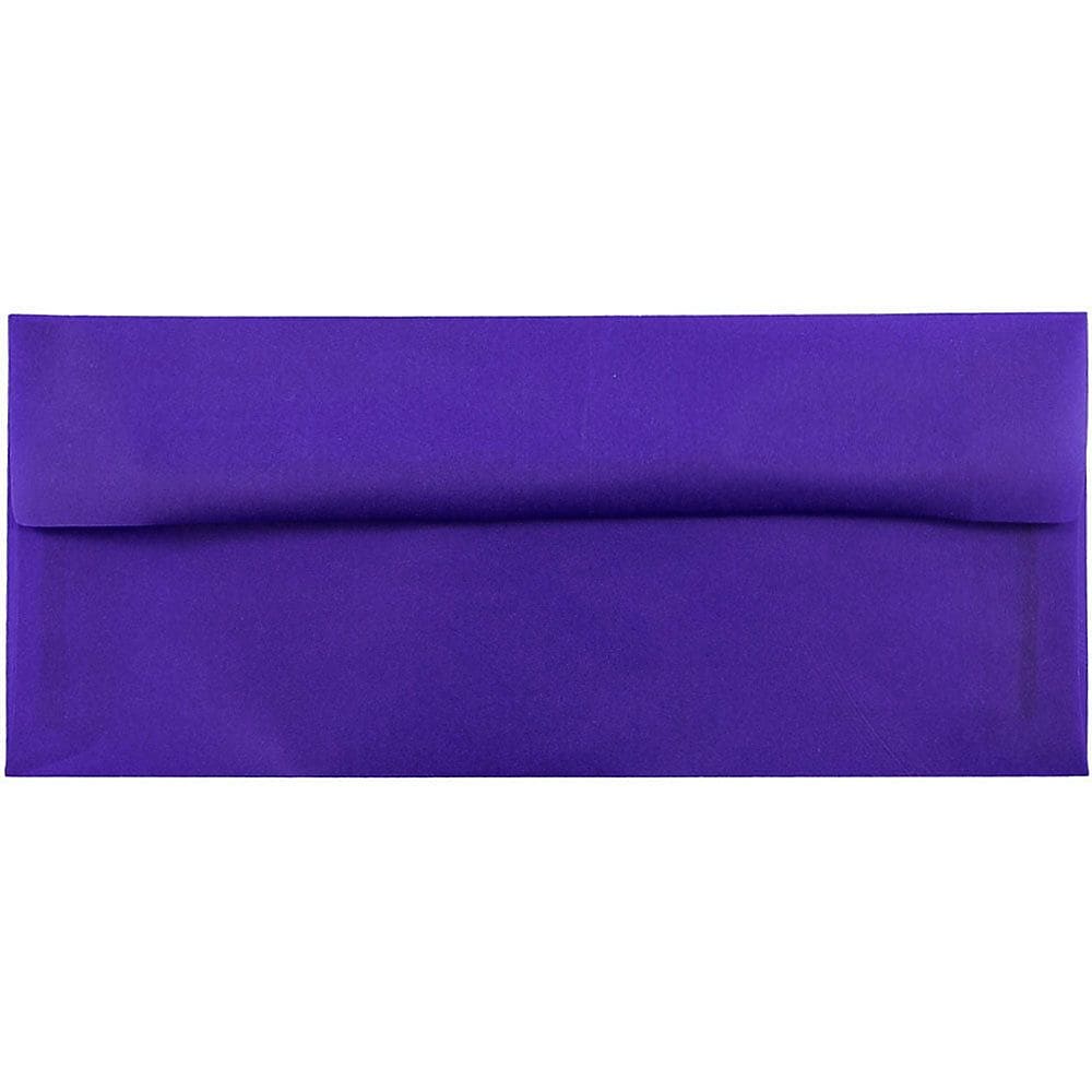 JAM Paper #10 Business Translucent Vellum Envelopes, 4.125 x 9.5, Primary Blue, 25/Pack (PACV357)